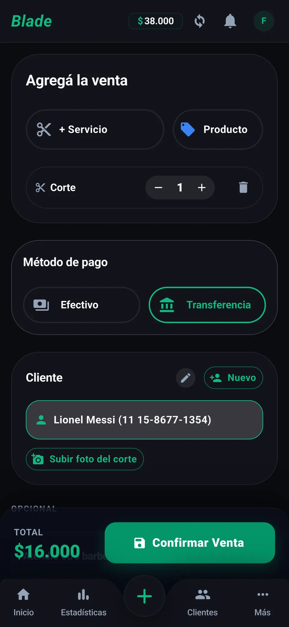 Carga Rápida en Blade