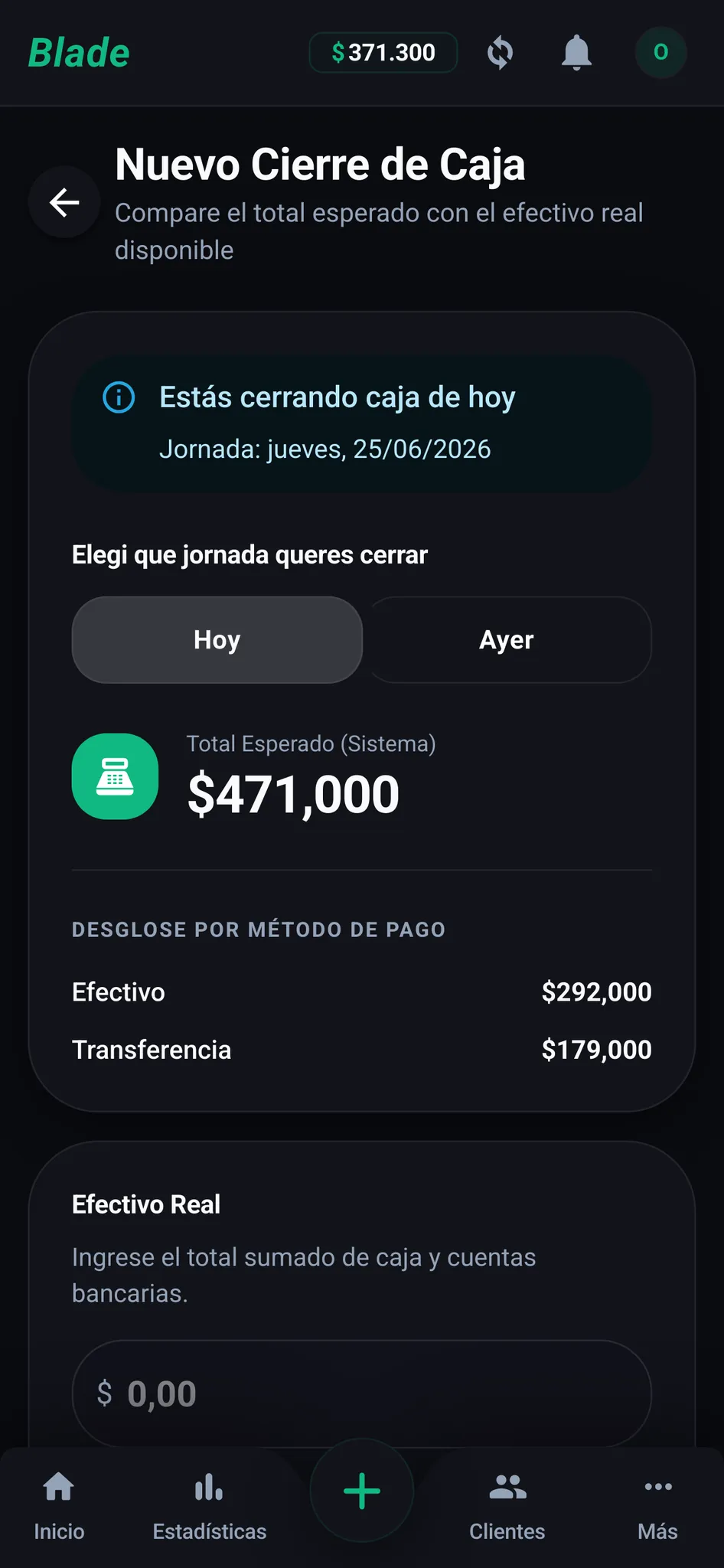 Cierre de Caja