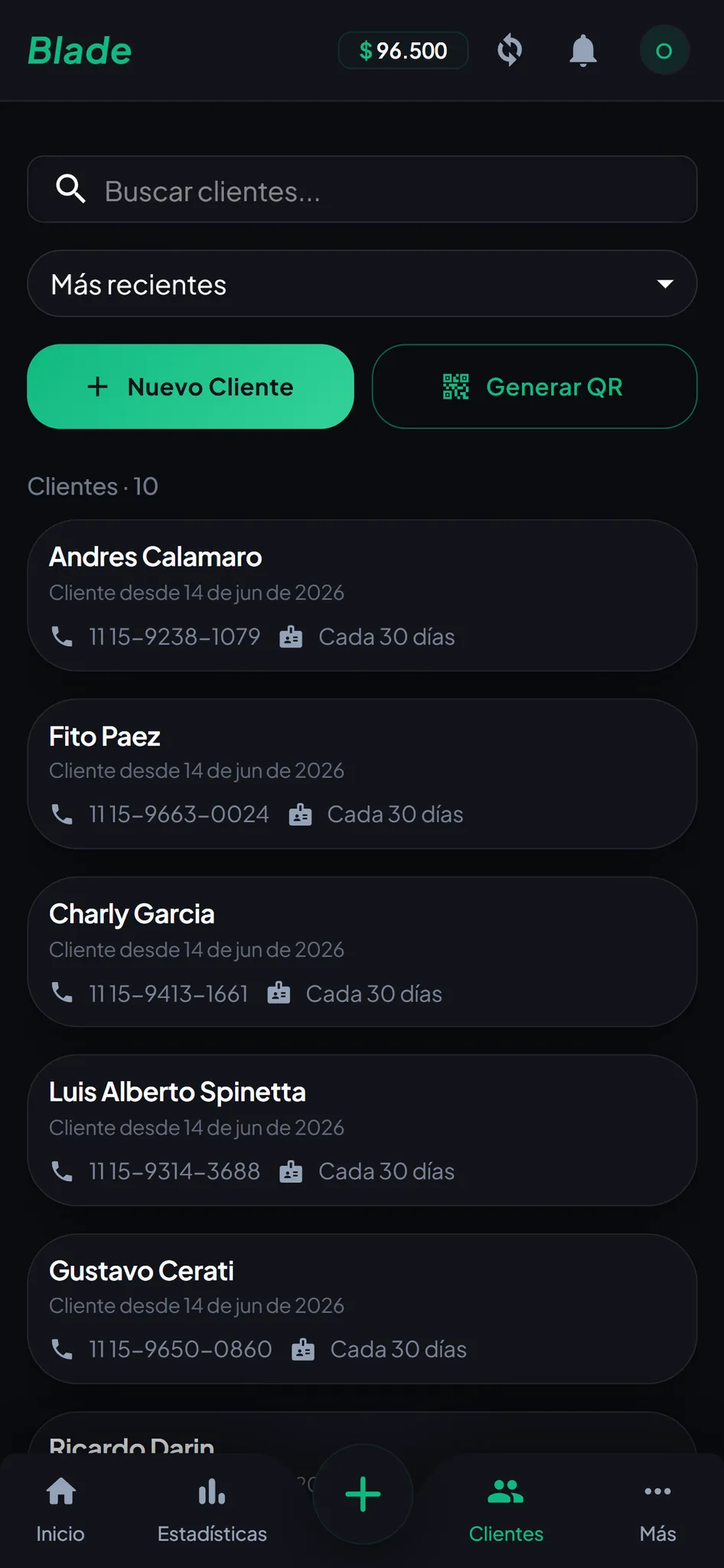 Registro de Clientes