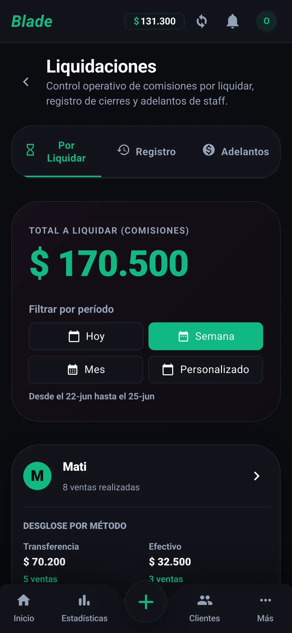 Registro de Liquidaciones
